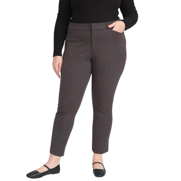 Old Navy Pixie High Rise Skinny Ankle Pants Women’s Plus Size 28 Heather Gray - Picture 1 of 9
